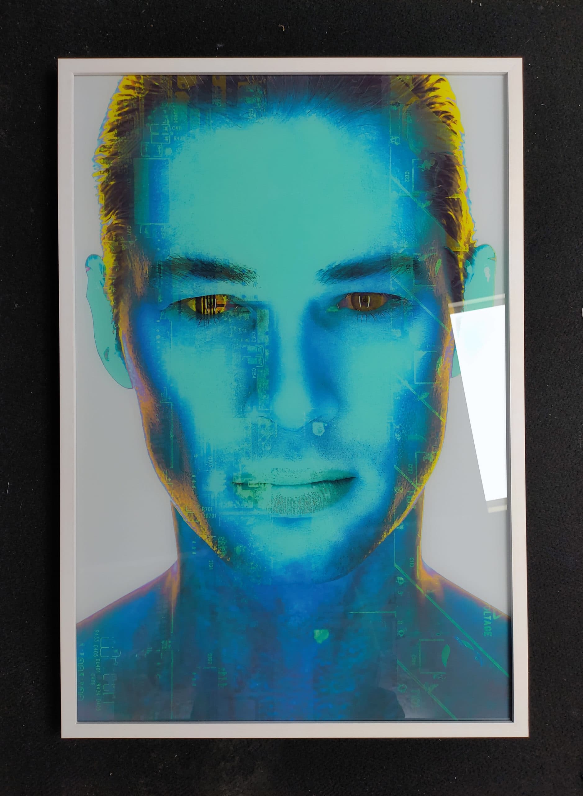UV-printed picture frame glass — artwork by Mitja Koetter, Berlin