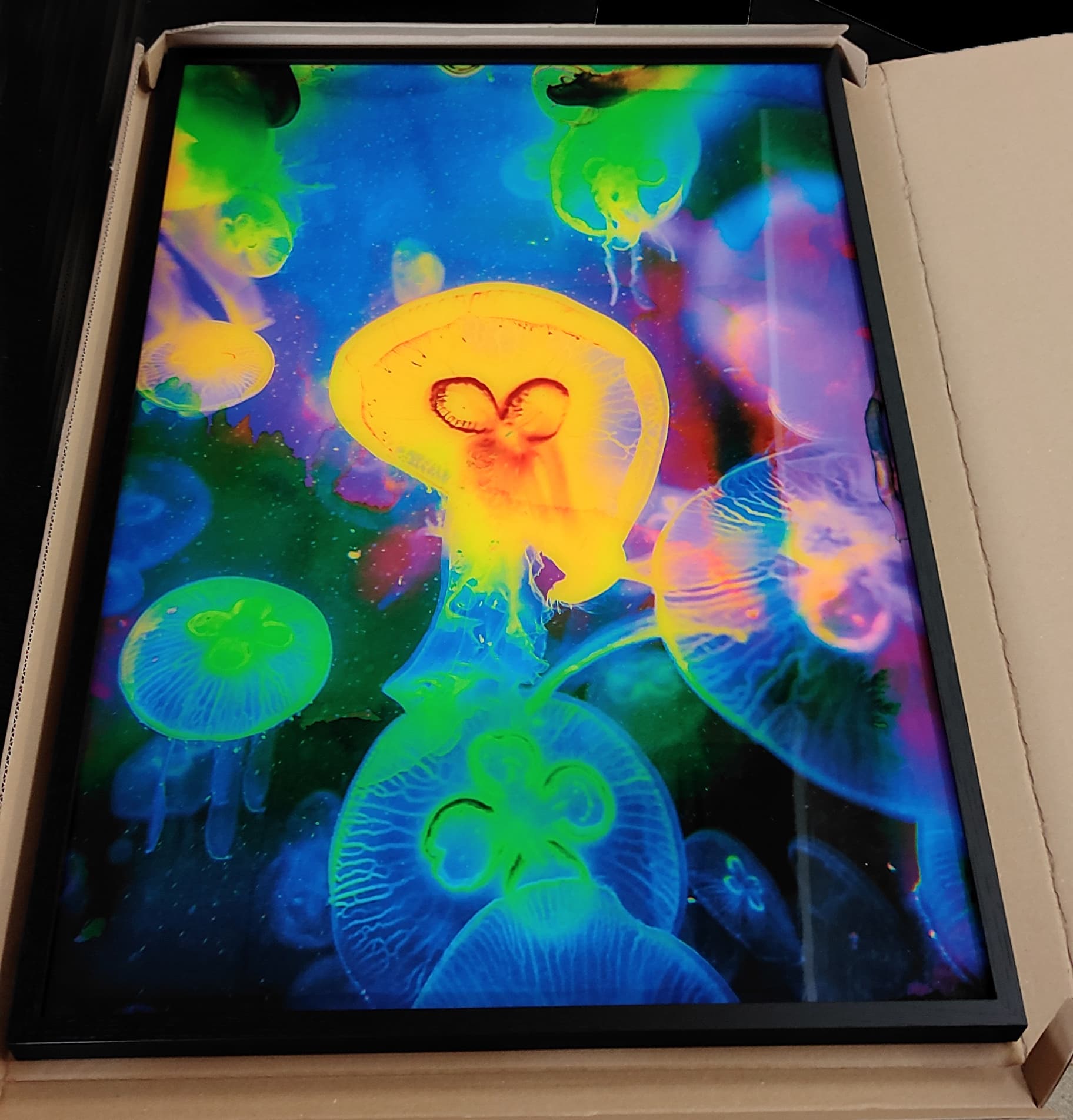 UV-printed picture frame glass — artwork by Mitja Koetter, Berlin
