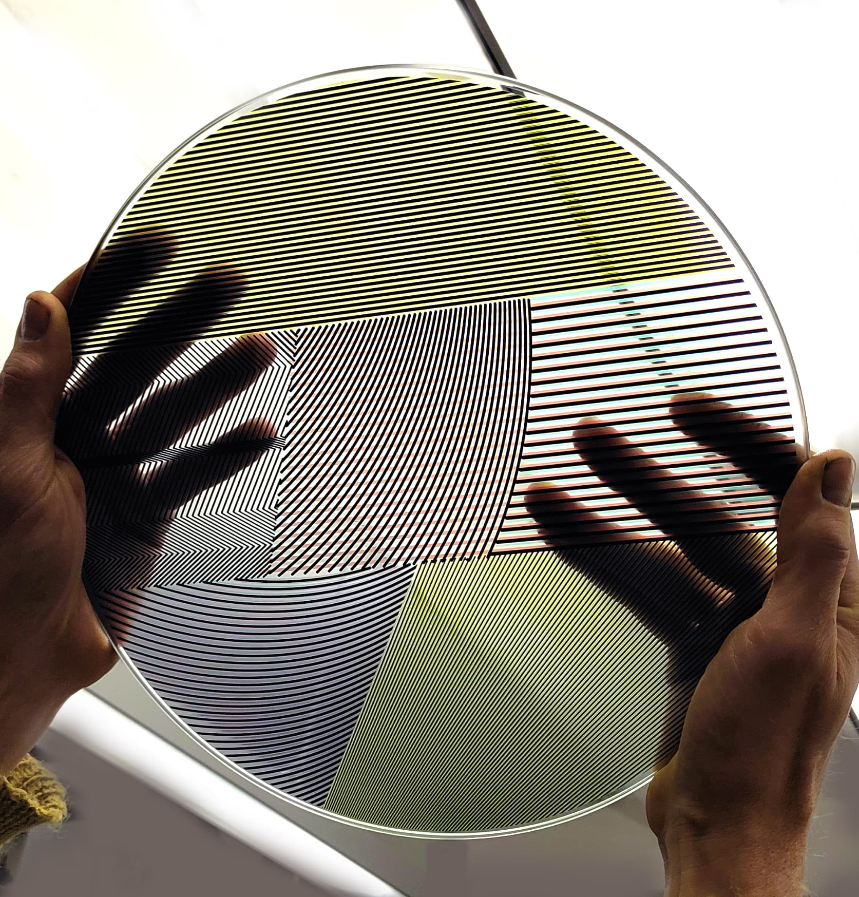 Theater light projector — printed glass plates by Glastrix for Friederich Gobesso