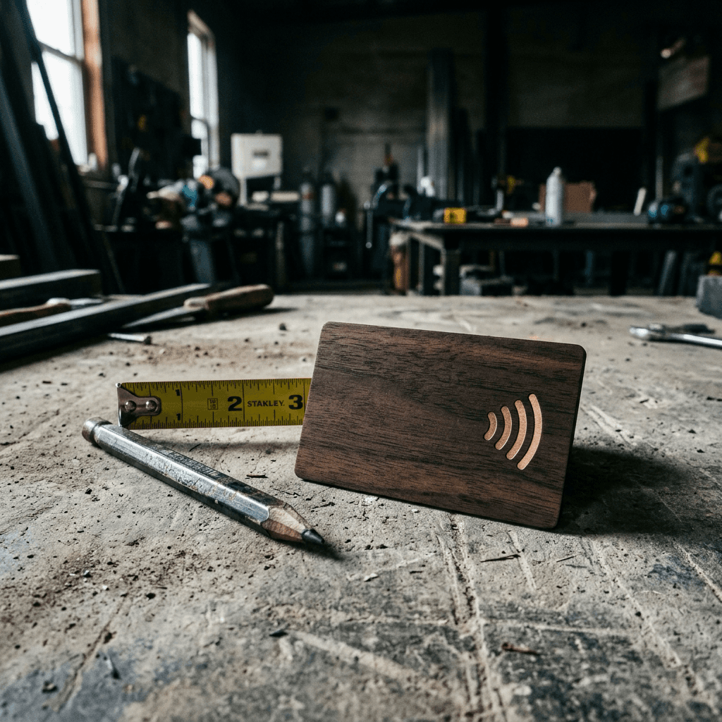 NFC-Visitenkarten für Handwerksbetriebe: WhatsApp, Referenzen & Bewertungen