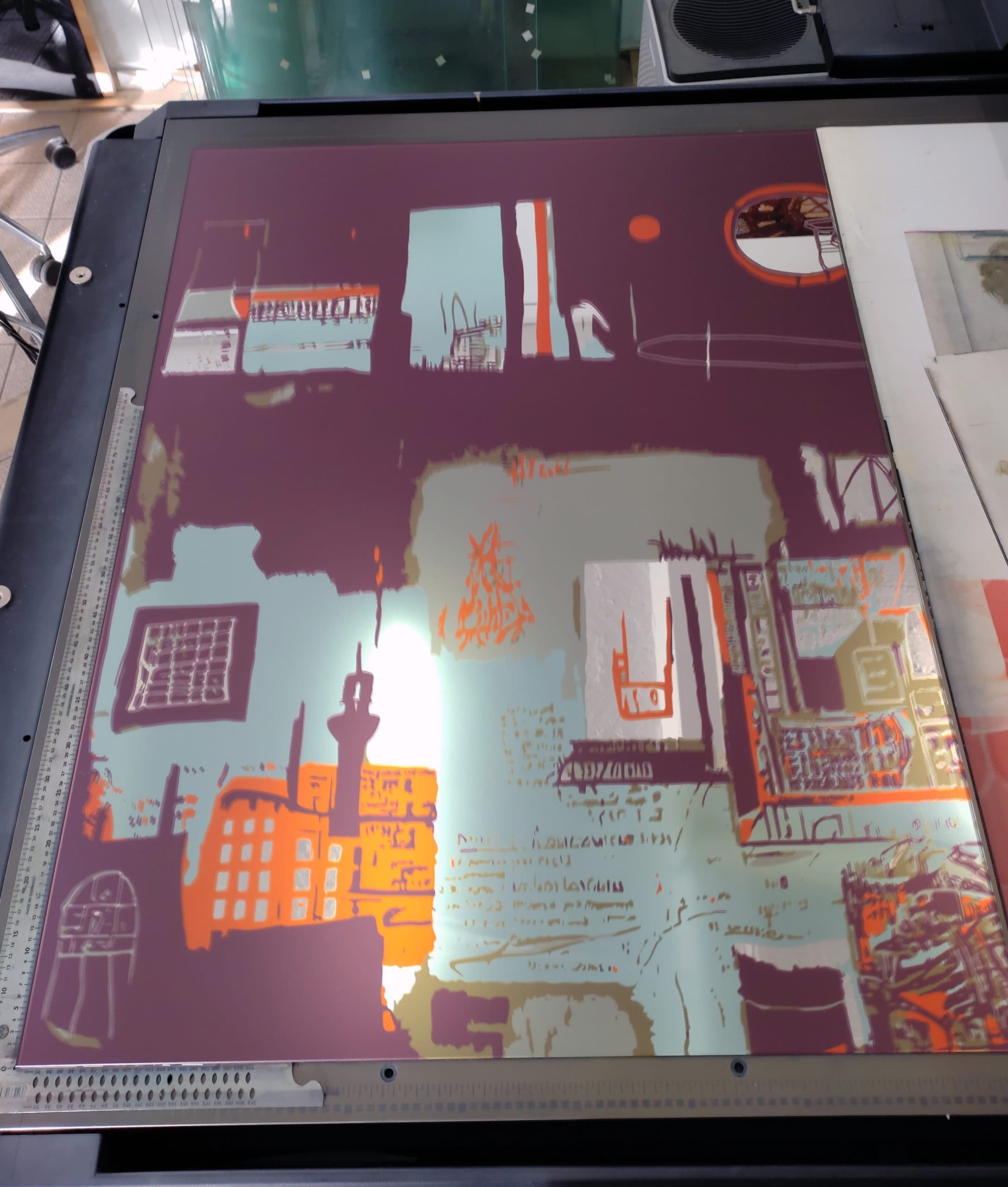 UV-printed mirror for Ippolito Fleitz Group β design studio Berlin
