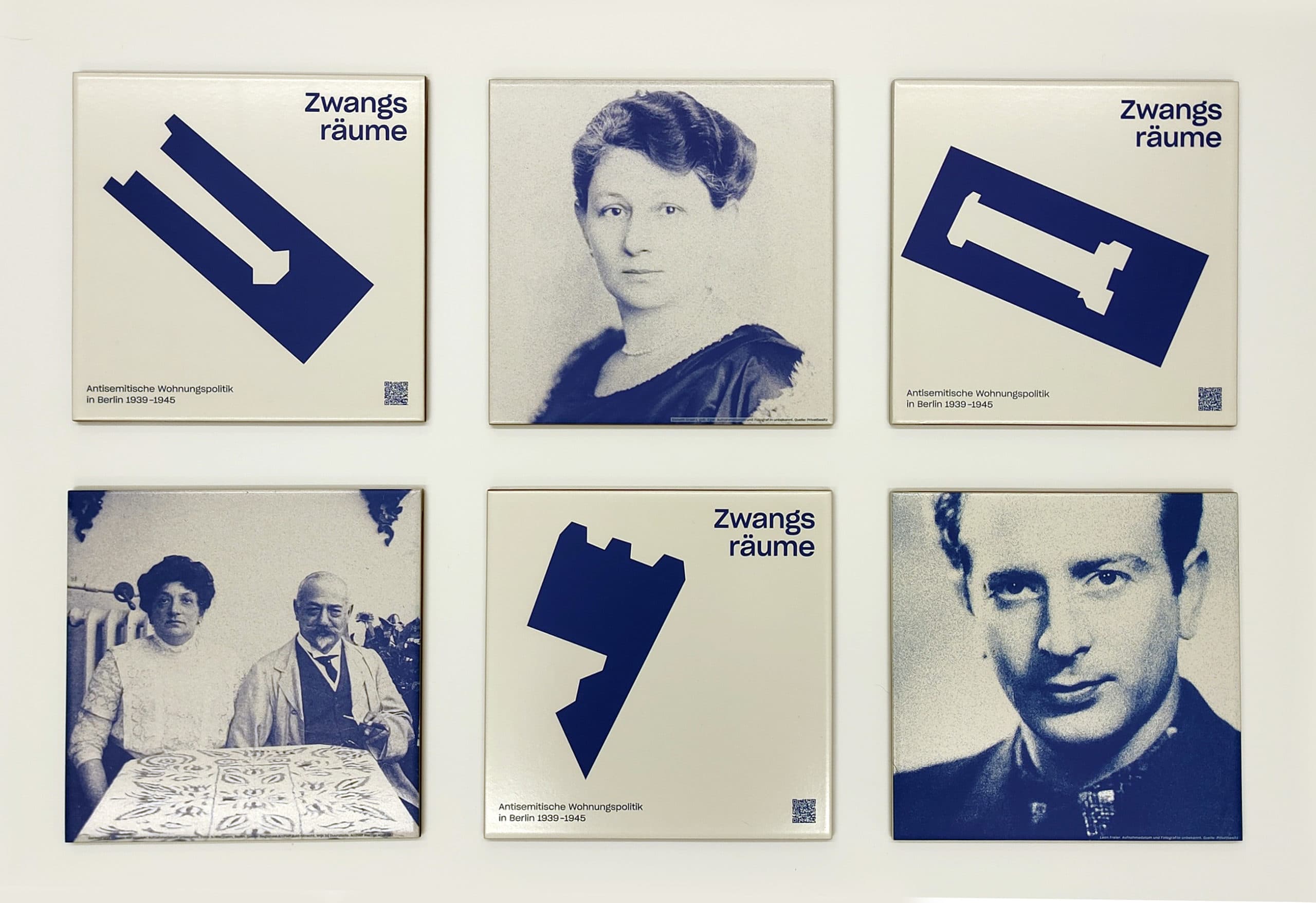 UV-printed ceramic tiles for art installation ZwangsrΓ€ume by Zoff
