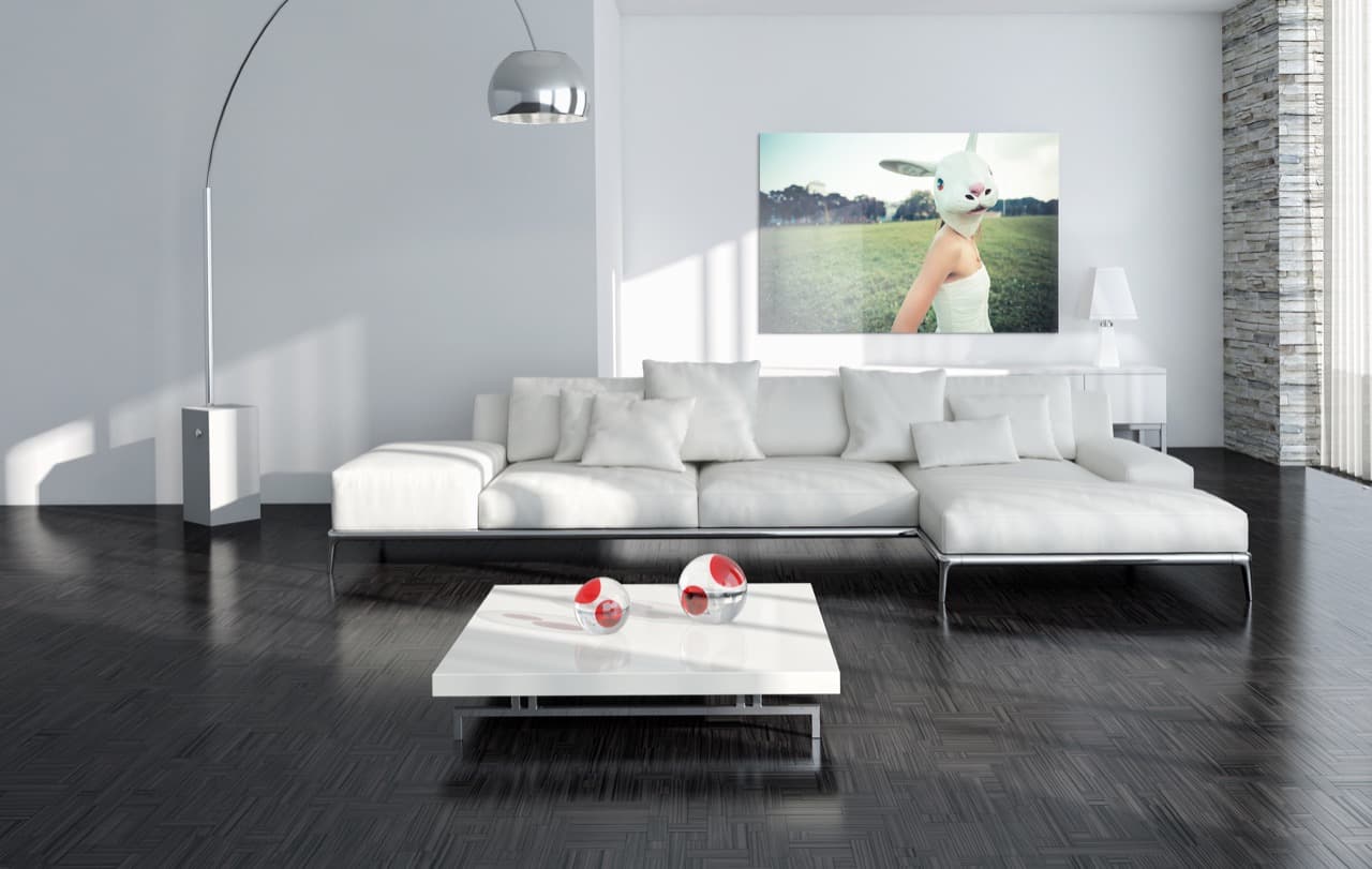 UV-Druck auf Glas — Lounge Wandbild Berlin, Glastrix