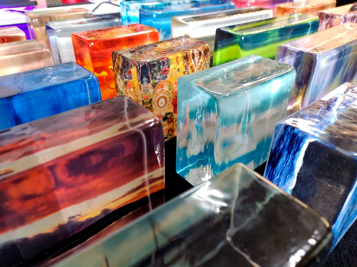 UV-Druck auf Glasblöcken — B2B Produktion, Glastrix Berlin