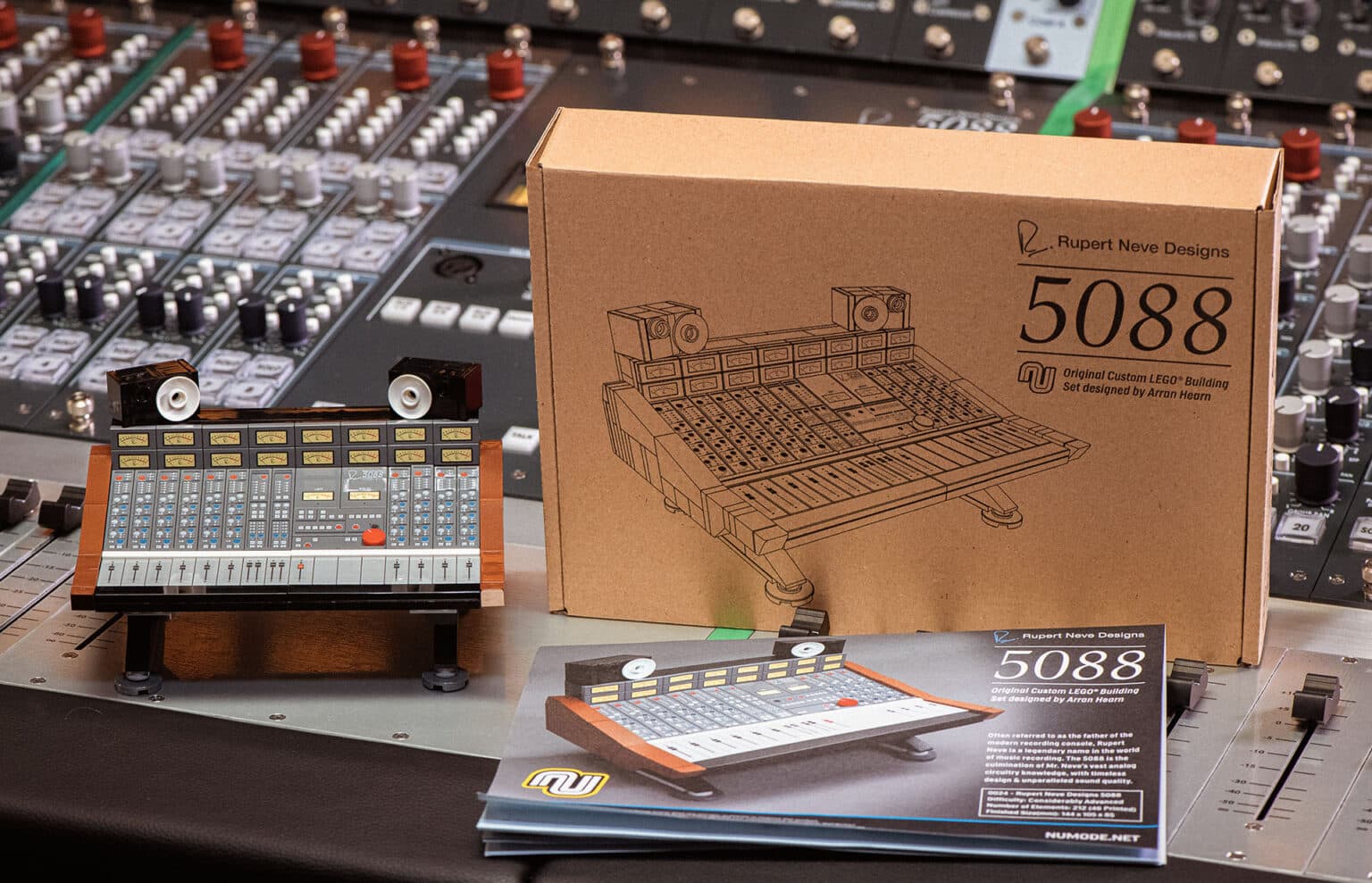Custom Lego model of the Rupert Neve 5088 mixing console β Lego tiles printed by Glastrix