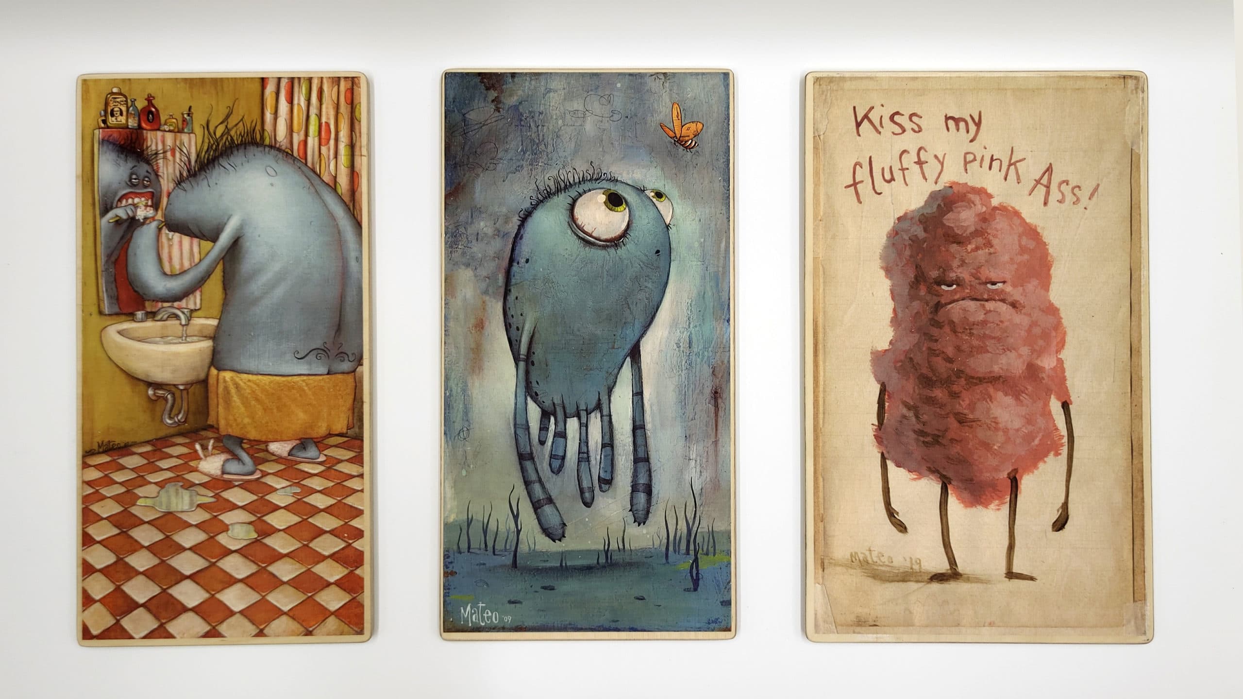 Fine art wood prints on poplar โ Zozoville Gallery artists Johan Potma and Mateo Dineen